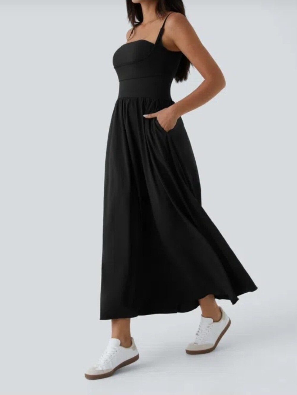 Halara Breezeful™ Pocket Flowy Flare Maxi Quick Dry Casual Slip Dress XL - Picture 4 of 11
